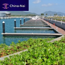 Aluminum dock finger piling-supported