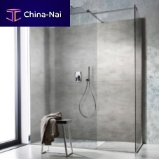 Fixed shower screen slidingcornertempered glass