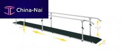 Height-adjustable rehabilitation parallel bars base-mounted
