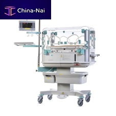 Neonatal incubator on casters SHELLYheight-adjustablewith monitor