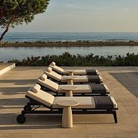 Contemporary sun lounger MAGNOLIAfabricirokoadjustable backrest