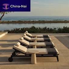 Contemporary sun lounger MAGNOLIAfabricirokoadjustable backrest