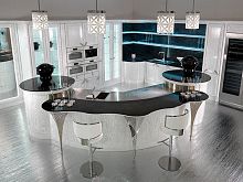 Contemporary kitchen DOLCE VITAsolid woodlacquered woodwalnut