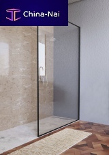 Fixed shower screen FUTURAcornertempered glassclear glass