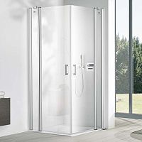 Glass shower enclosure CARIBA®aluminumwith sliding doorcorner