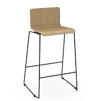 Contemporary stool SBAleatherfabricbeech