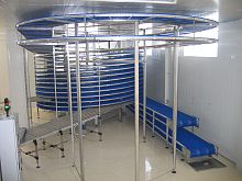 Belt conveyor spiraldryingsterilization