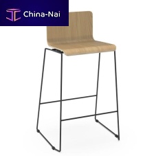 Contemporary stool SBAleatherfabricbeech