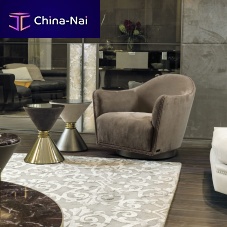 Traditional armchair VIVIENNE fabricleatherplywood