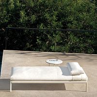 Contemporary sun lounger LIVITfabricpainted aluminum4-legged