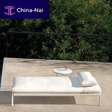 Contemporary sun lounger LIVITfabricpainted aluminum4-legged