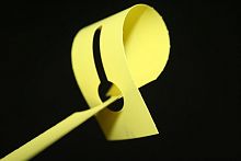 Buckled label PVC