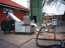 Sewage sludge screener ROTAMAT® Ro3screwdrumfor wastewater