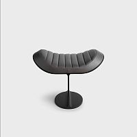 Contemporary stool H.E.A. 310leathermetal basecentral base