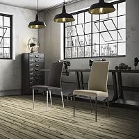Contemporary chair BONDindoorfabricsynthetic leather