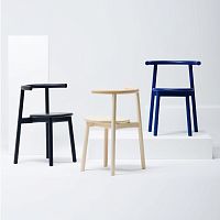Contemporary chair SOLOindoorleatheroak