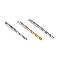 Dental implantology drill bit stainless steelcoatingtin