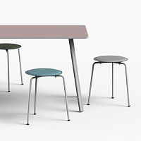 Contemporary stool RAVIOLIlinoleumsteel basestackable