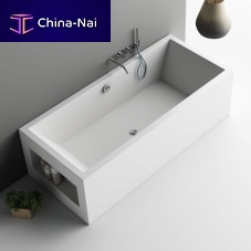 Free-standing bathtub AQUARIUSback to wallfor homesprofessional