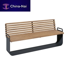 Contemporary public bench GRIP 32021woodenpainted steelwith backrest