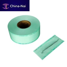 Breathable sterilization pouch self-sealing