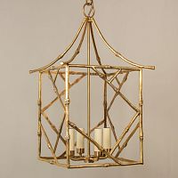 Pendant lamp BAMBOObrasstraditionalcorded