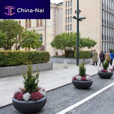 Concrete planter BOBOLIfiberglassroundcontemporary