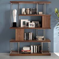 Free-standing bookcase 3220contemporaryfor officewalnut