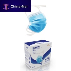 Surgical mask with filter UCHIKOcup shapedbluewhite