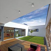 Contemporary ceiling light PUK TURN ODroundglassmetal