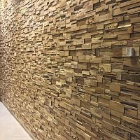 Interior wall-covering SIBAYAKteaksolid woodtextured