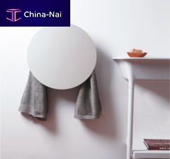 Electric towel radiator Round0...500 wcontemporaryaluminum