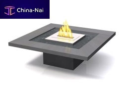 Contemporary coffee table 918concretesquarewith bioethanol burner