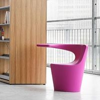 Pop Art design chair DIVINAindoorrotomolded polyethylenecentral base