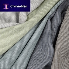 Striped sheer curtain fabric ABROADrecycled polyesterorganicfire-retardant