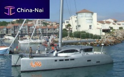 Catamaran sailing yacht TAG 60cruisingwith deck saloon