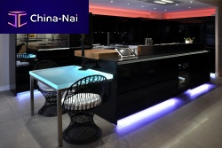 Contemporary kitchen NATURAglassislandcustom