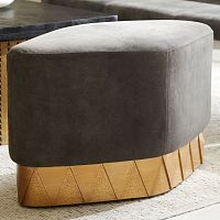 Contemporary stool DUVALLfabricbrass baseupholstered