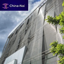 Stainless steel woven wire fabric for facadesolar shadingelongated mesh