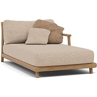 Contemporary daybed Muyu leftfabricteakteak base