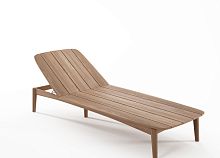 Contemporary sun lounger GH04teakadjustable backrest