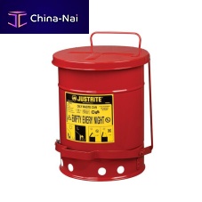 Steel waste container 09100for hazardous wastewaste oilwith lid