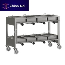 Transport trolley 2 levelsfor the food industry