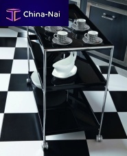 Commercial service trolley TRAYShomeofficechrome steel