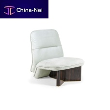 Contemporary fireside chair YPSILONfabricleatherwooden