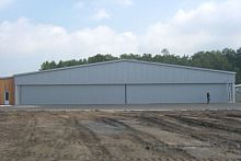 Sliding hangar door for aircraftfabric