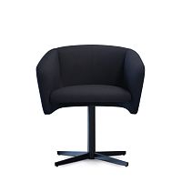 Contemporary armchair BAL CROSS 056fabricleathermetal