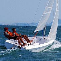 Double-handed sailing dinghy Tridente 14'recreational