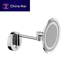 Wall-mounted bathroom mirror AV258Acontemporaryroundaluminum