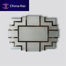 Art Deco ceiling light 10353glassin nickel-plated bronzeby Tristan Zerbib